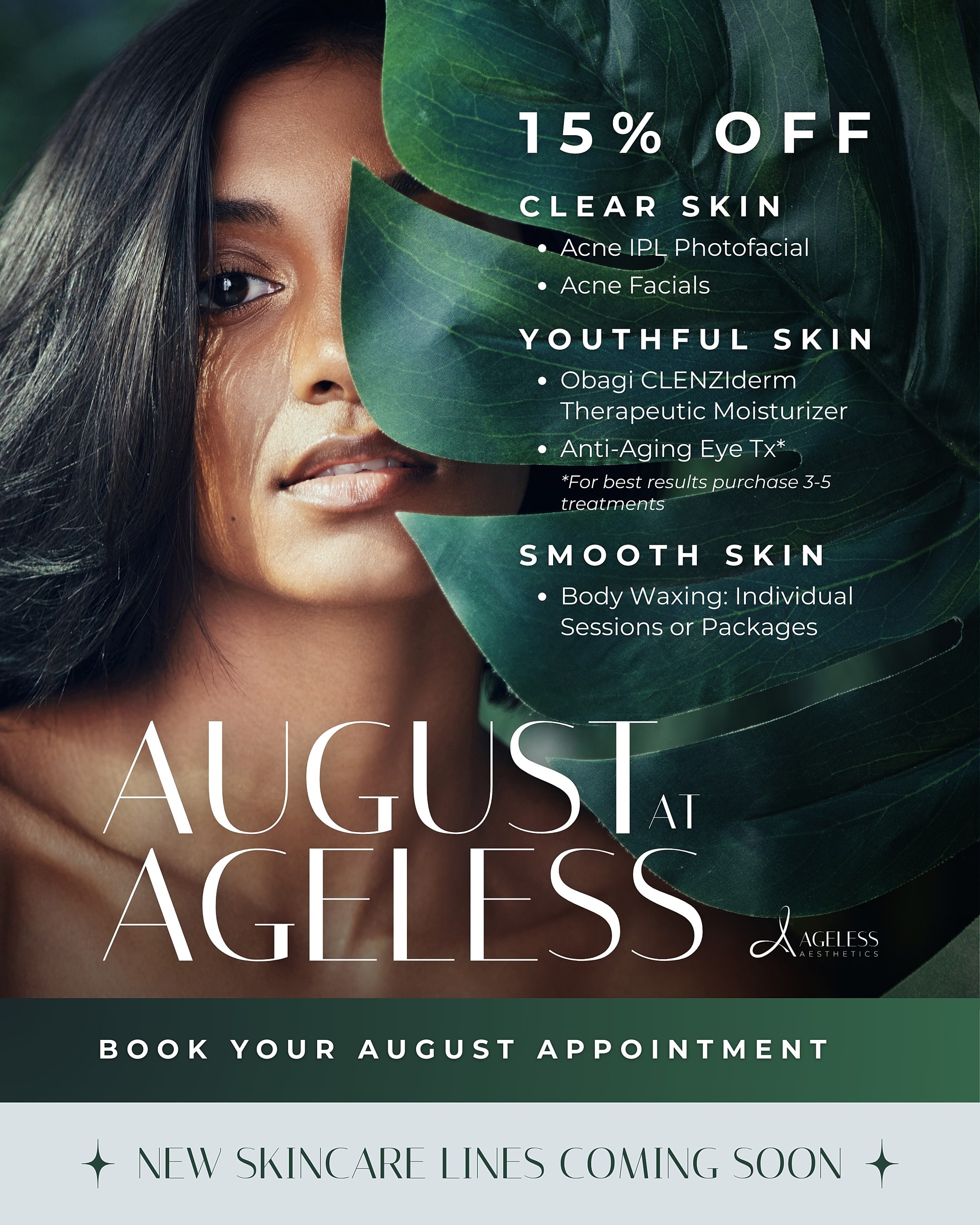 Couple celebrating June specials at Ageless Aesthetics.