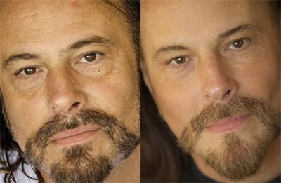 Two close-up portraits of bearded men.